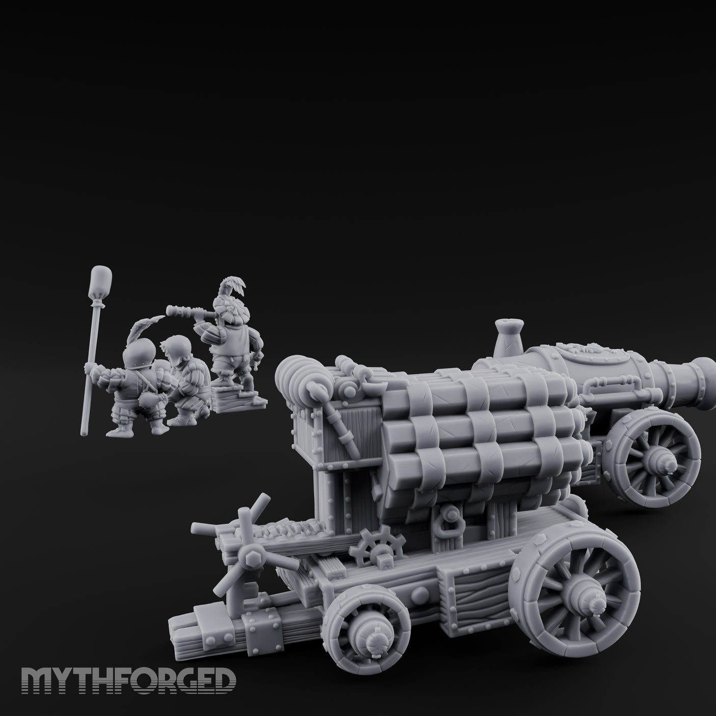 Spyglass Spotting Artillery Crew Set Miniature for Dungeons and Dragons, Pathfinder or other TTRPGs