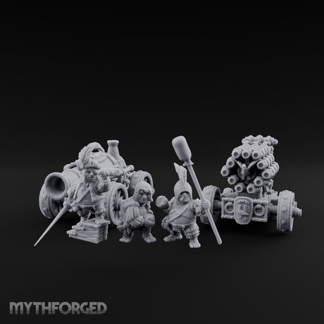 Spyglass Spotting Artillery Crew Set Miniature for Dungeons and Dragons, Pathfinder or other TTRPGs