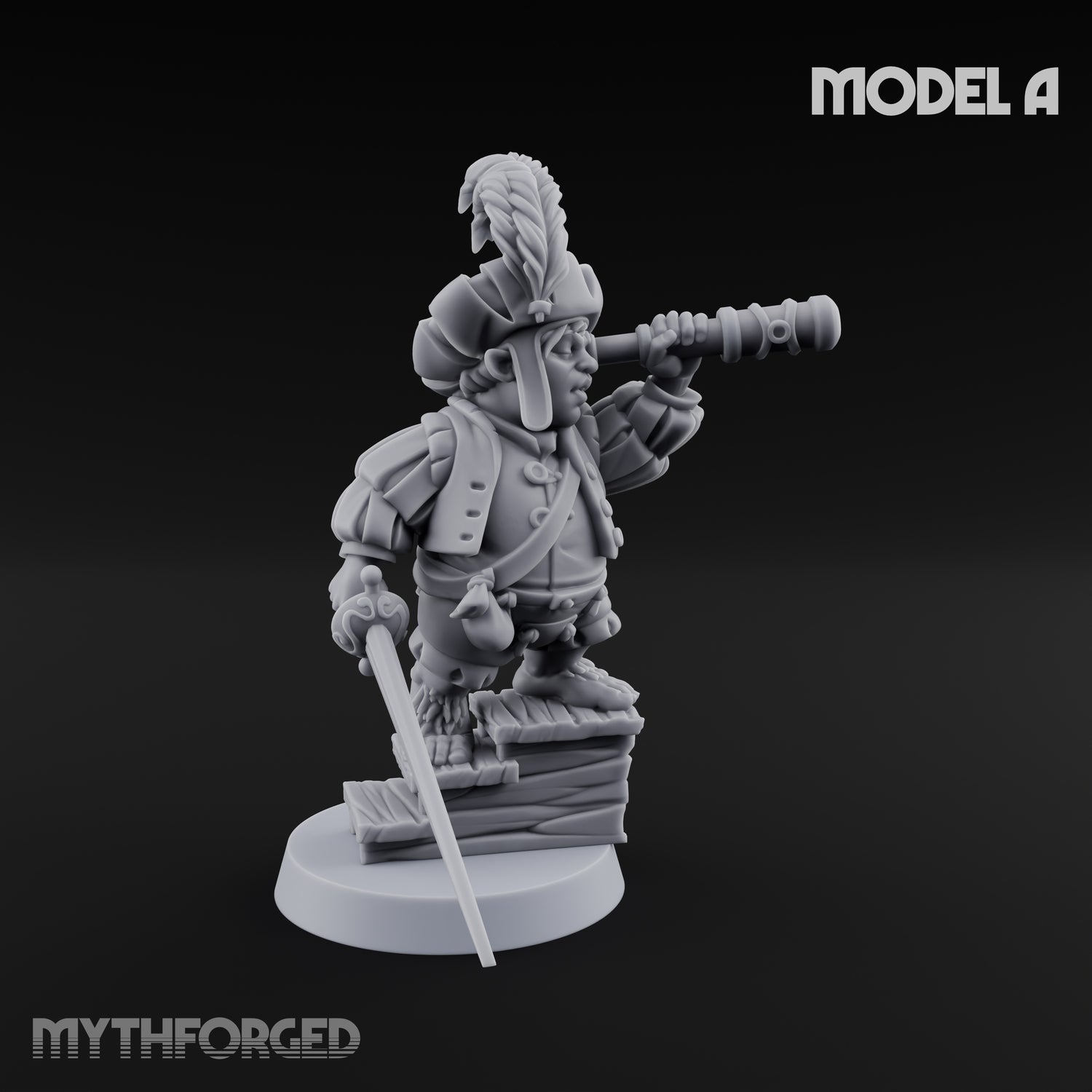 Spyglass Scouting Halfling Bombardiers Miniature for Dungeons and Dragons, Pathfinder or other TTRPGs