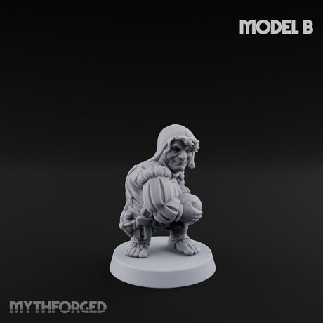 Spyglass Scouting Halfling Bombardiers Miniature for Dungeons and Dragons, Pathfinder or other TTRPGs