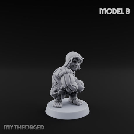 Spyglass Scouting Halfling Bombardier B Miniature for Dungeons and Dragons, Pathfinder or other TTRPGs