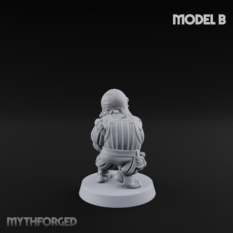 Spyglass Scouting Halfling Bombardier B Miniature for Dungeons and Dragons, Pathfinder or other TTRPGs