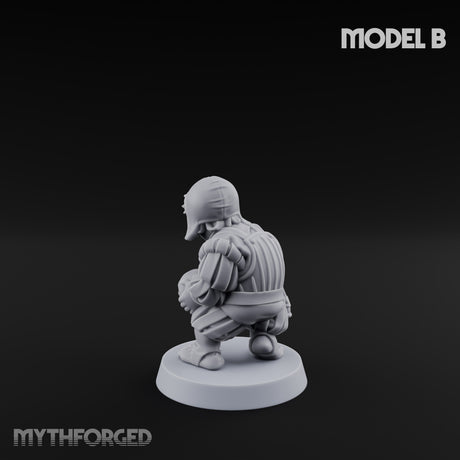 Spyglass Scouting Halfling Bombardier B Miniature for Dungeons and Dragons, Pathfinder or other TTRPGs