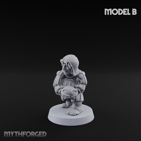 Spyglass Scouting Halfling Bombardier B Miniature for Dungeons and Dragons, Pathfinder or other TTRPGs