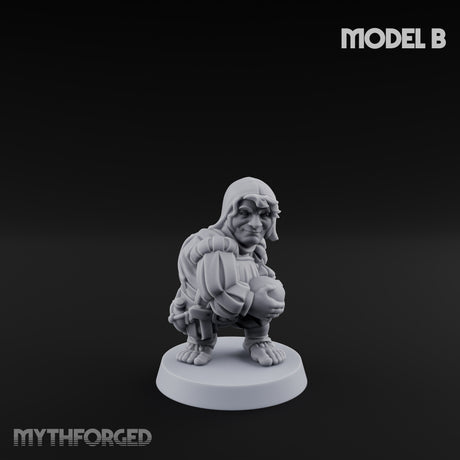 Spyglass Scouting Halfling Bombardier B Miniature for Dungeons and Dragons, Pathfinder or other TTRPGs