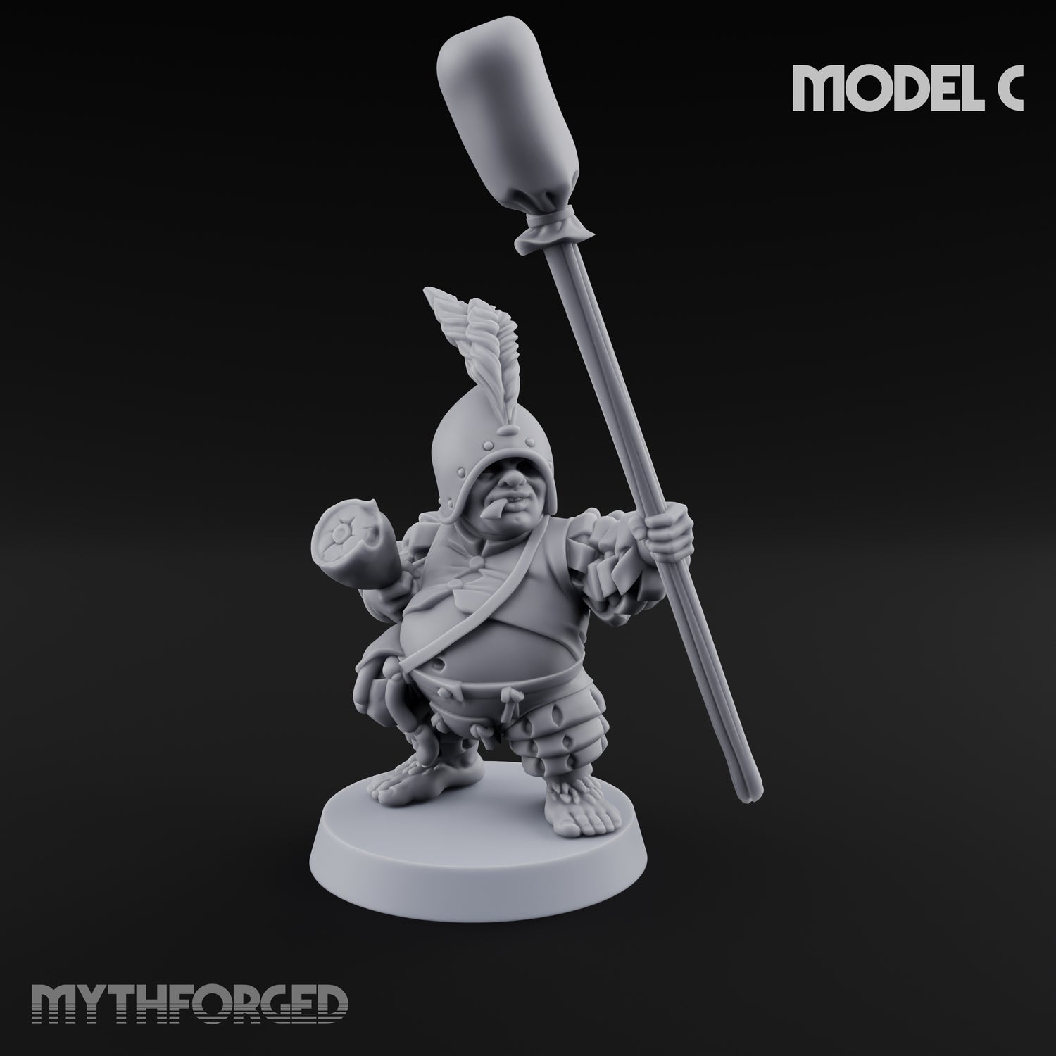 Spyglass Scouting Halfling Bombardier C Miniature for Dungeons and Dragons, Pathfinder or other TTRPGs