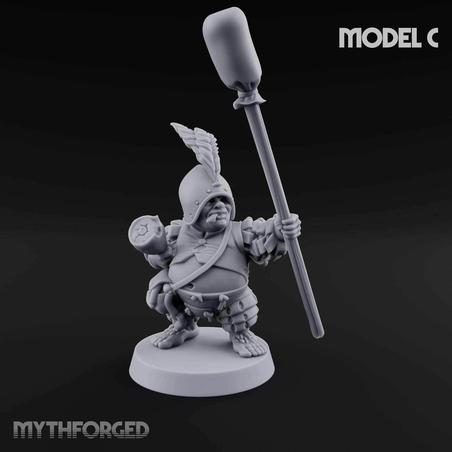 Spyglass Scouting Halfling Bombardier C Miniature for Dungeons and Dragons, Pathfinder or other TTRPGs