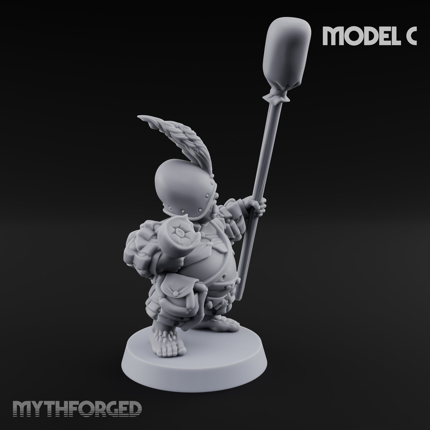 Spyglass Scouting Halfling Bombardier C Miniature for Dungeons and Dragons, Pathfinder or other TTRPGs