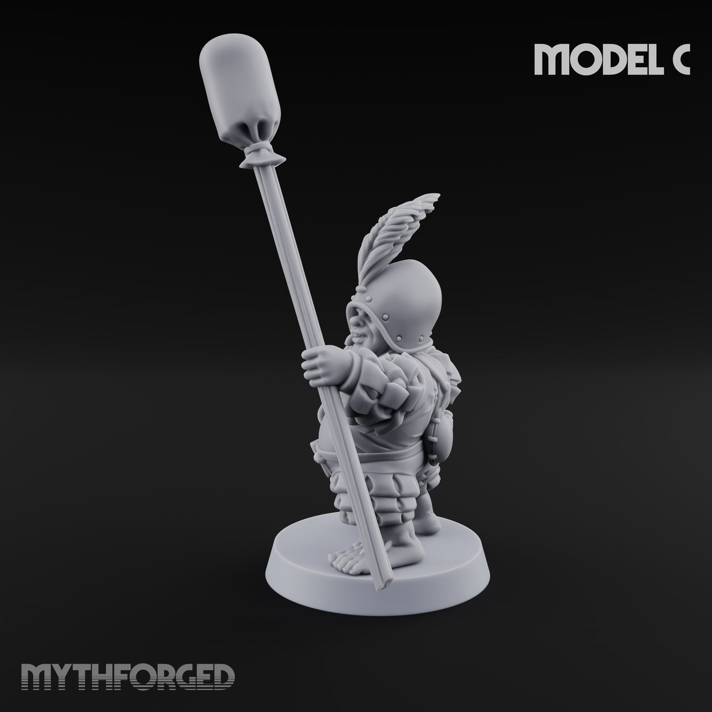 Spyglass Scouting Halfling Bombardier C Miniature for Dungeons and Dragons, Pathfinder or other TTRPGs