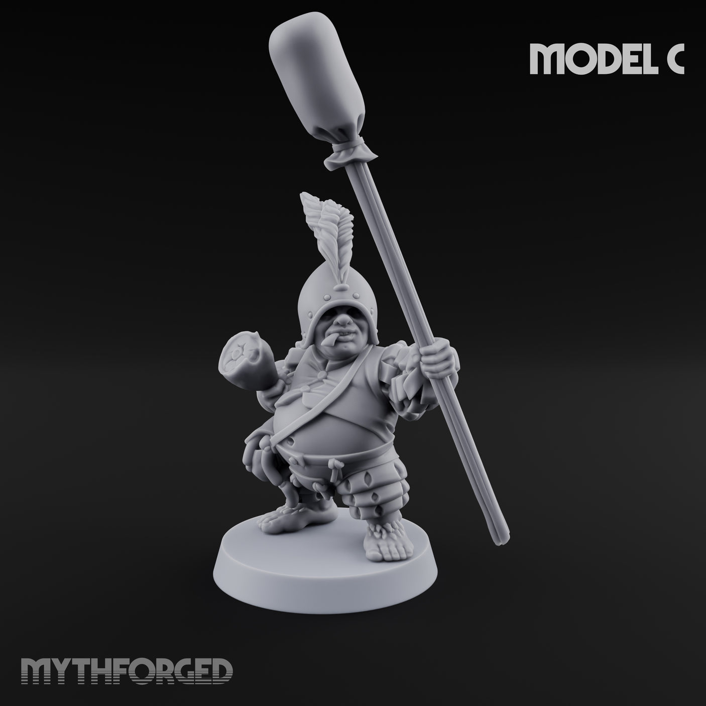 Spyglass Scouting Halfling Bombardier C Miniature for Dungeons and Dragons, Pathfinder or other TTRPGs