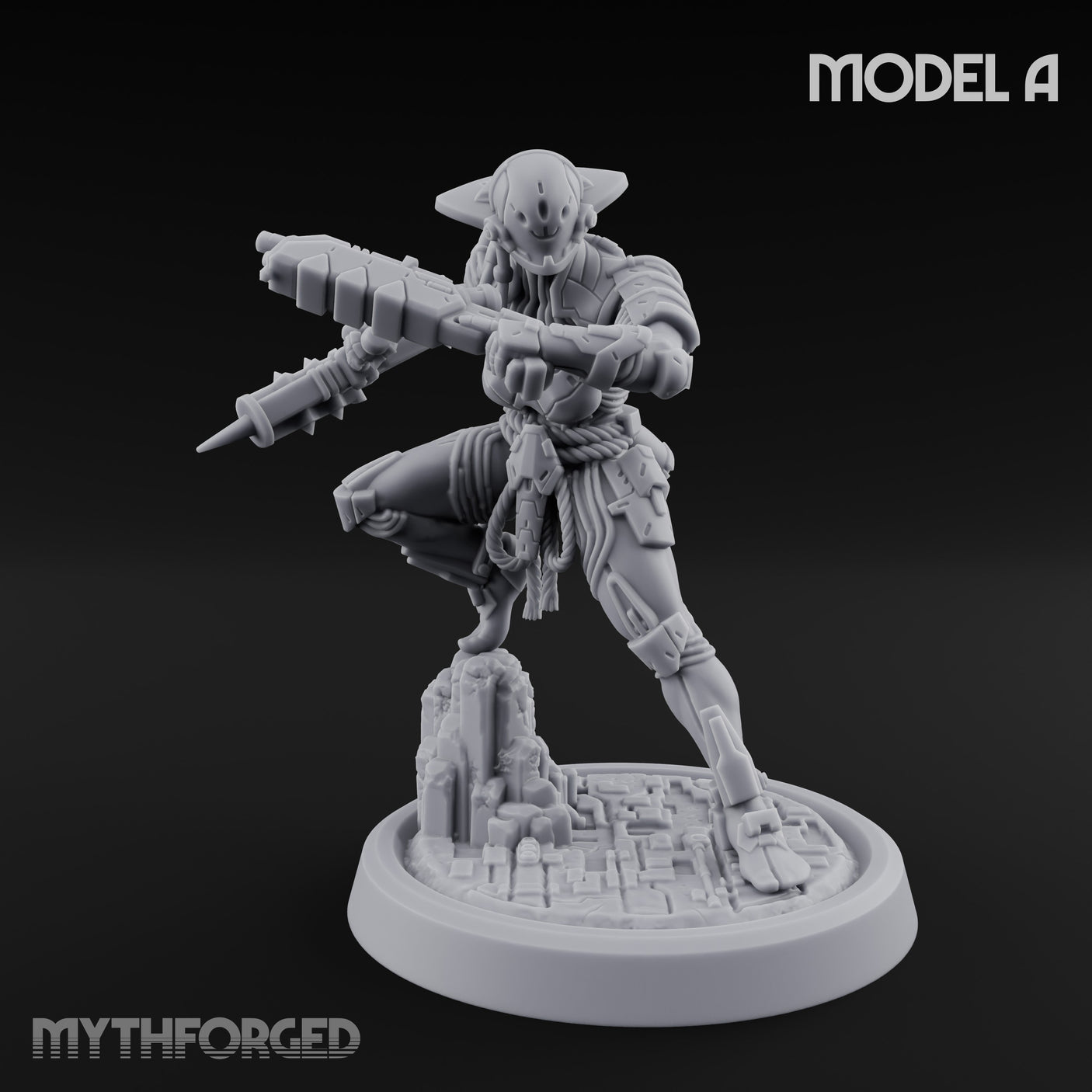 Gun Running Goblin Trooper A Miniature for Dungeons and Dragons, Pathfinder or other TTRPGs