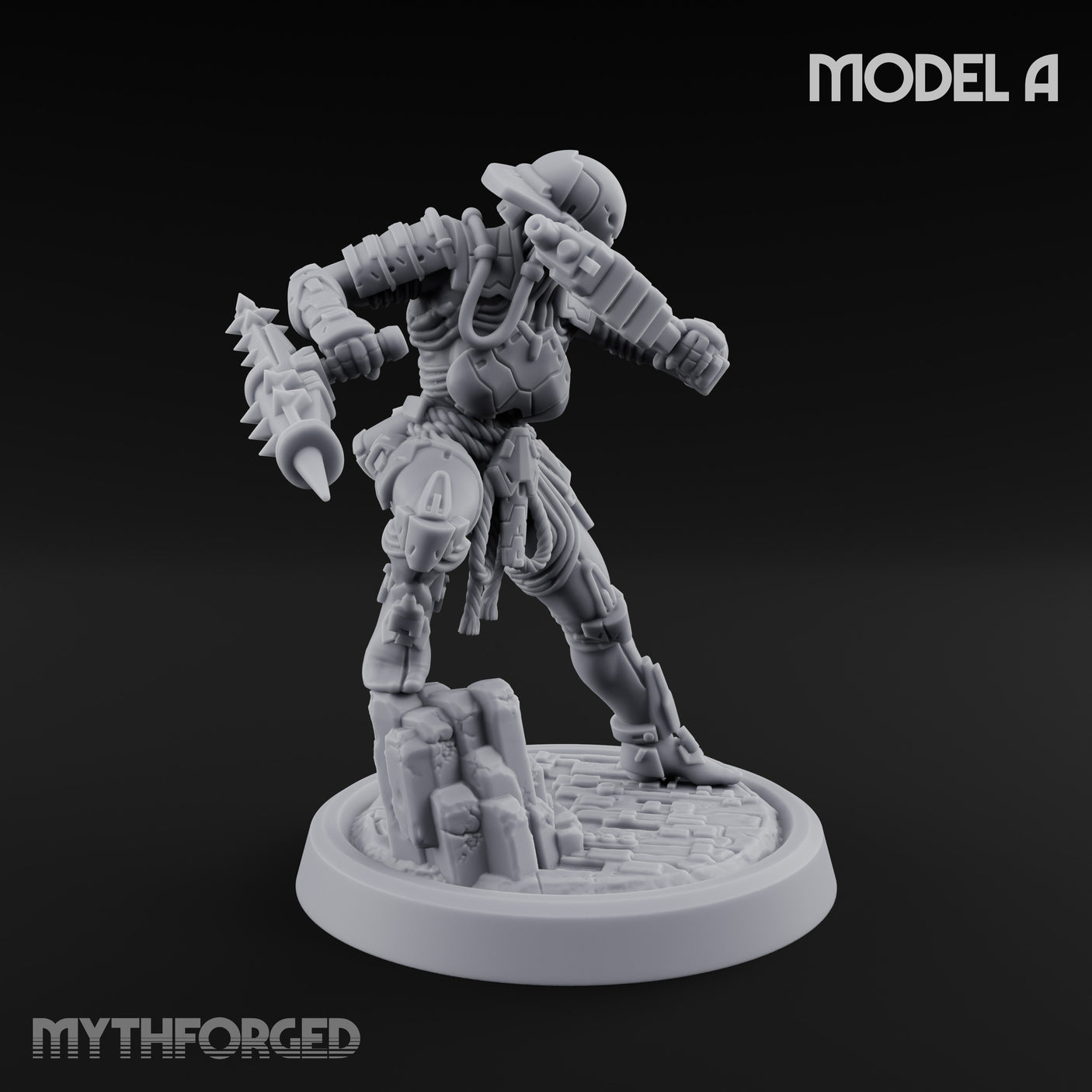 Gun Running Goblin Trooper A Miniature for Dungeons and Dragons, Pathfinder or other TTRPGs