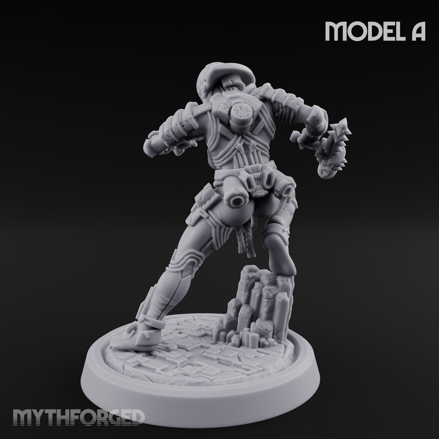 Gun Running Goblin Trooper A Miniature for Dungeons and Dragons, Pathfinder or other TTRPGs