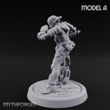 Gun Running Goblin Trooper A Miniature for Dungeons and Dragons, Pathfinder or other TTRPGs