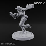 Gun Running Goblin Trooper C Miniature for Dungeons and Dragons, Pathfinder or other TTRPGs