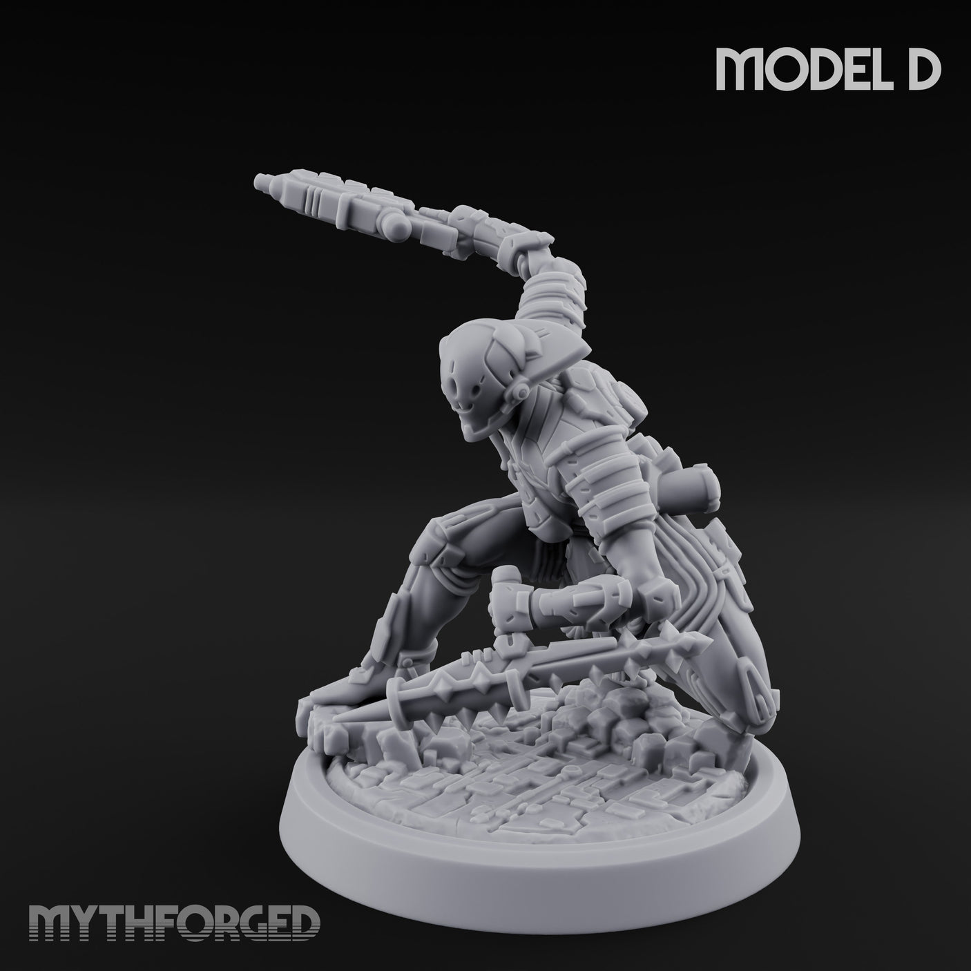 Gun Running Goblin Trooper D Miniature for Dungeons and Dragons, Pathfinder or other TTRPGs