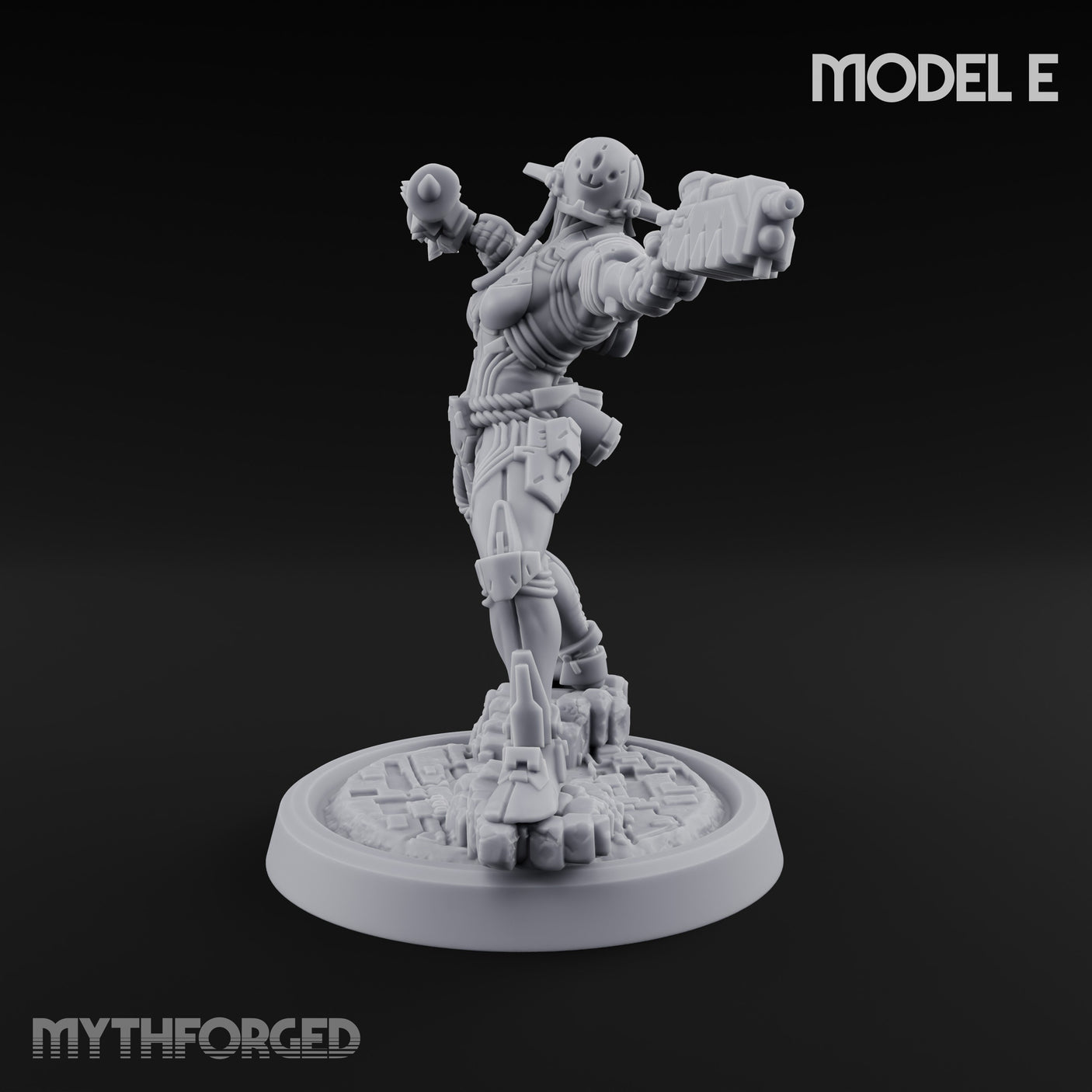 Gun Running Goblin Trooper E Miniature for Dungeons and Dragons, Pathfinder or other TTRPGs