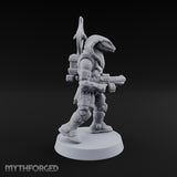Hood Flared, Safety Off Yuan-ti Pureblood Cobra Soldier with Sci-Fi Rifle — 1