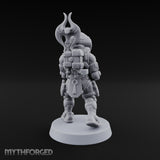 Hood Flared, Safety Off Yuan-ti Pureblood Cobra Soldier with Sci-Fi Rifle — 1