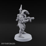Hood Flared, Safety Off Yuan-ti Pureblood Cobra Soldier with Sci-Fi Rifle — 2