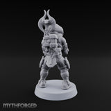 Hood Flared, Safety Off Yuan-ti Pureblood Cobra Soldier with Sci-Fi Rifle — 2