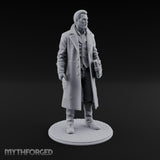 Gun-Toting Dossier-Clutching Human Investigator Miniature for Dungeons and Dragons, Pathfinder or other TTRPGs