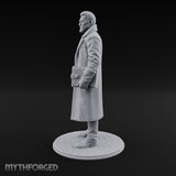 Gun-Toting Dossier-Clutching Human Investigator Miniature for Dungeons and Dragons, Pathfinder or other TTRPGs