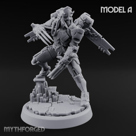 Gun Toting Leaping Warforged Trooper A