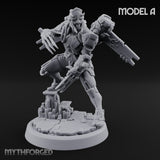 Gun Toting Leaping Warforged Trooper A Miniature for Dungeons and Dragons, Pathfinder or other TTRPGs