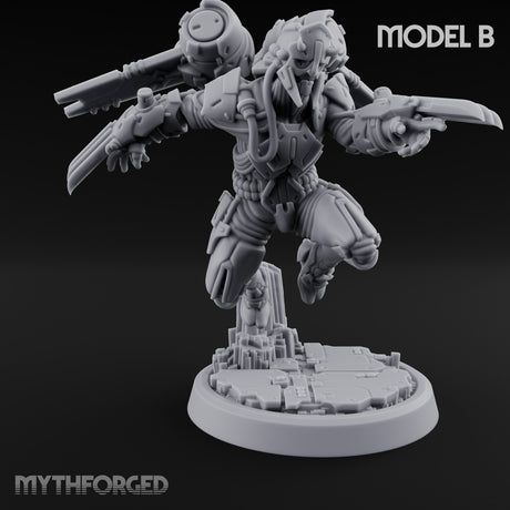 Gun Toting Leaping Warforged Trooper B