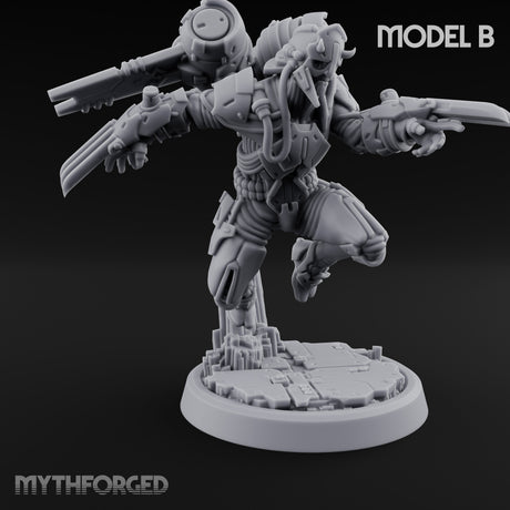 Gun Toting Leaping Warforged Trooper B gallery 1