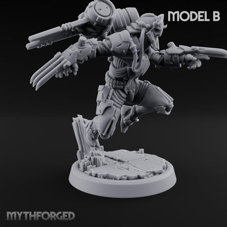 Gun Toting Leaping Warforged Trooper B gallery 2