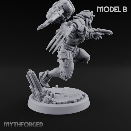 Gun Toting Leaping Warforged Trooper B gallery 3