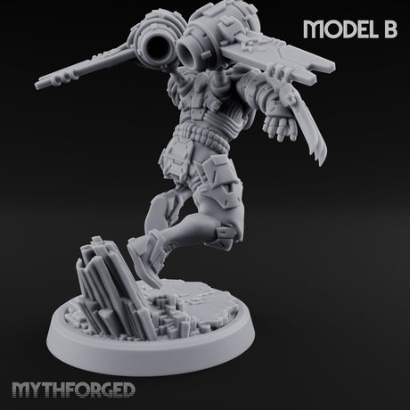 Gun Toting Leaping Warforged Trooper B gallery 4