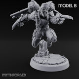 Gun Toting Leaping Warforged Trooper B Miniature for Dungeons and Dragons, Pathfinder or other TTRPGs