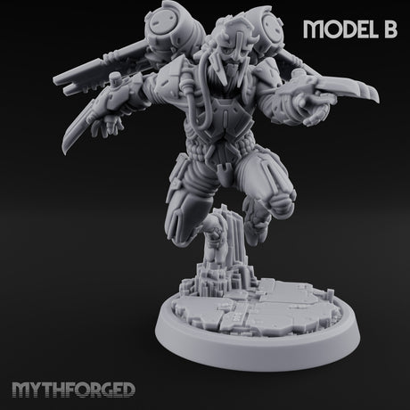 Gun Toting Leaping Warforged Trooper B gallery 9