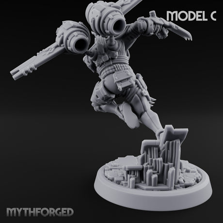Gun Toting Leaping Warforged Trooper C gallery 5