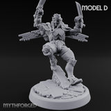 Gun Toting Leaping Warforged Trooper D Miniature for Dungeons and Dragons, Pathfinder or other TTRPGs