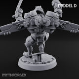 Gun Toting Leaping Warforged Trooper D Miniature for Dungeons and Dragons, Pathfinder or other TTRPGs