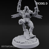 Gun Toting Leaping Warforged Trooper D Miniature for Dungeons and Dragons, Pathfinder or other TTRPGs