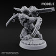 Gun Toting Leaping Warforged Trooper E Miniature for Dungeons and Dragons, Pathfinder or other TTRPGs