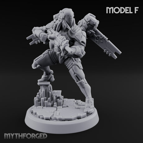Gun Toting Leaping Warforged Trooper F