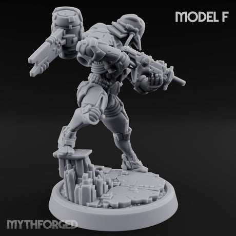 Gun Toting Leaping Warforged Trooper F gallery 3
