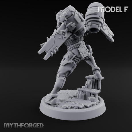 Gun Toting Leaping Warforged Trooper F gallery 6