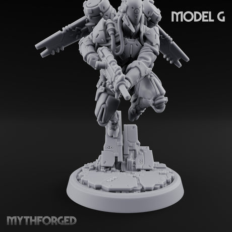 Gun Toting Leaping Warforged Trooper G