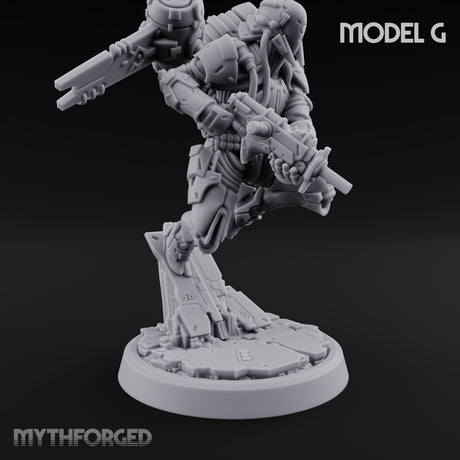 Gun Toting Leaping Warforged Trooper G gallery 2