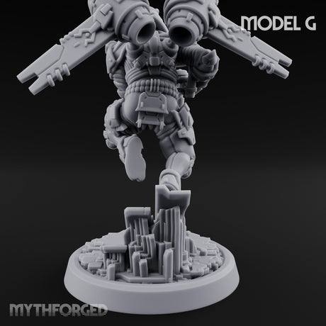 Gun Toting Leaping Warforged Trooper G gallery 5