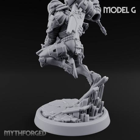 Gun Toting Leaping Warforged Trooper G gallery 6