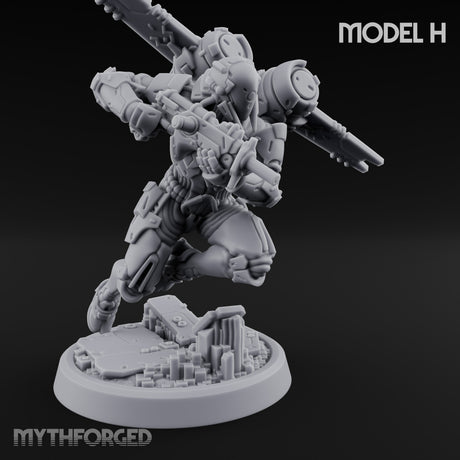 Gun Toting Leaping Warforged Trooper H gallery 1