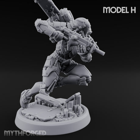 Gun Toting Leaping Warforged Trooper H gallery 2